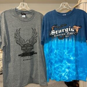 Bundle of Unisex Biker Motorcycle Shirts Size Large